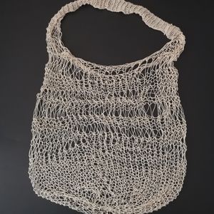 Hand Knit Cotton Grocery Bag